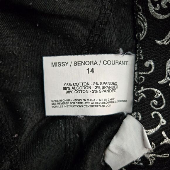 Erika Women 14 Black Straight Leg Corduroy Jeans Stretch - Picture 8 of 14